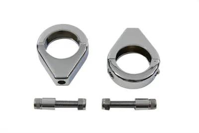 V-Twin Chrome Turn Signal Clamp Kit for 39mm Forks - Part 12-6049-39 by V-Twin