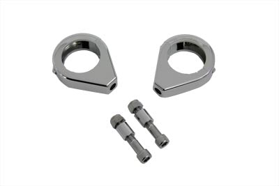V-Twin Chrome Turn Signal Clamp Kit for 39mm Forks - Part 12-6049-39 by V-Twin
