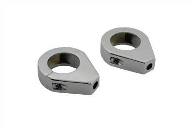 V-Twin Chrome Turn Signal Clamp Set for 35mm Forks – Part Number 75806 by V-Twin