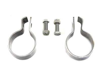 V-Twin 1-7/8 inch Stainless Steel Muffler End Clamp Set by V-Twin