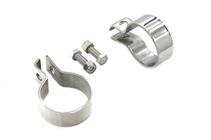 V-Twin 1-7/8 inch Stainless Steel Muffler End Clamp Set by V-Twin