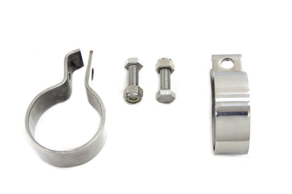 V-Twin 1-7/8 inch Stainless Steel Muffler End Clamp Set by V-Twin