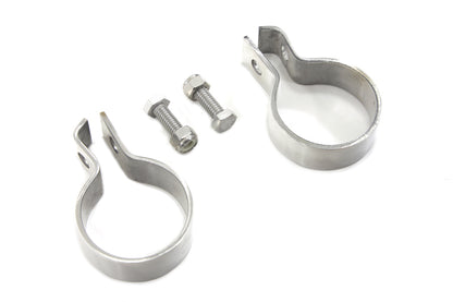 V-Twin 1-7/8 inch Stainless Steel Muffler End Clamp Set by V-Twin