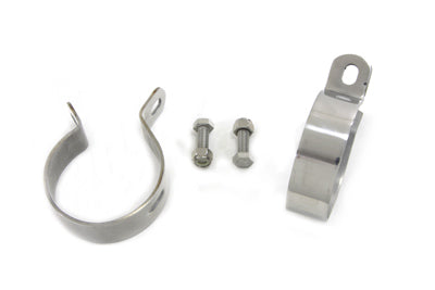 V-Twin Stainless Steel Muffler Body Clamp for 2.5 inch Diameter Mufflers - Fits Harley Davidson K & XL (Pairs) by V-Twin