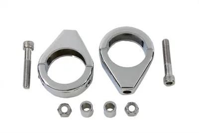 V-Twin Chrome Turn Signal Clamp Kit for 41mm Forks - Part Number 12-6049-41 by V-Twin