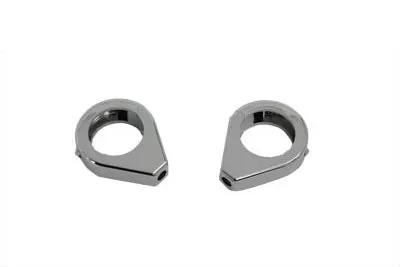 V-Twin Chrome Turn Signal Clamp Kit for 39mm Forks - Part #12-6049A-39 by V-Twin