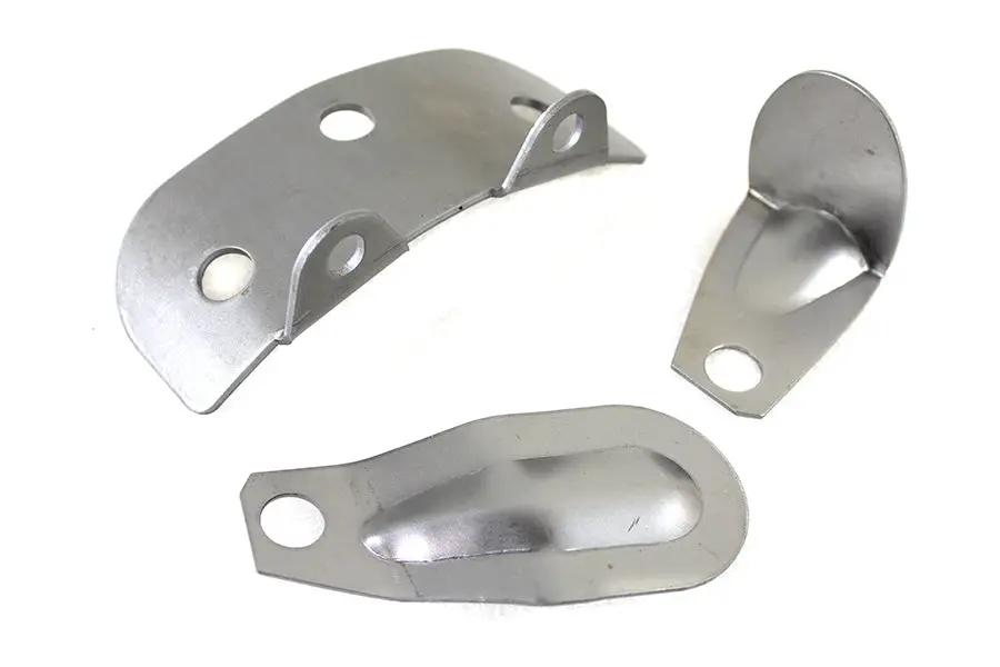V-Twin Raw Steel Oil Tank Bracket Kit for Harley Davidson EL Models by V-Twin