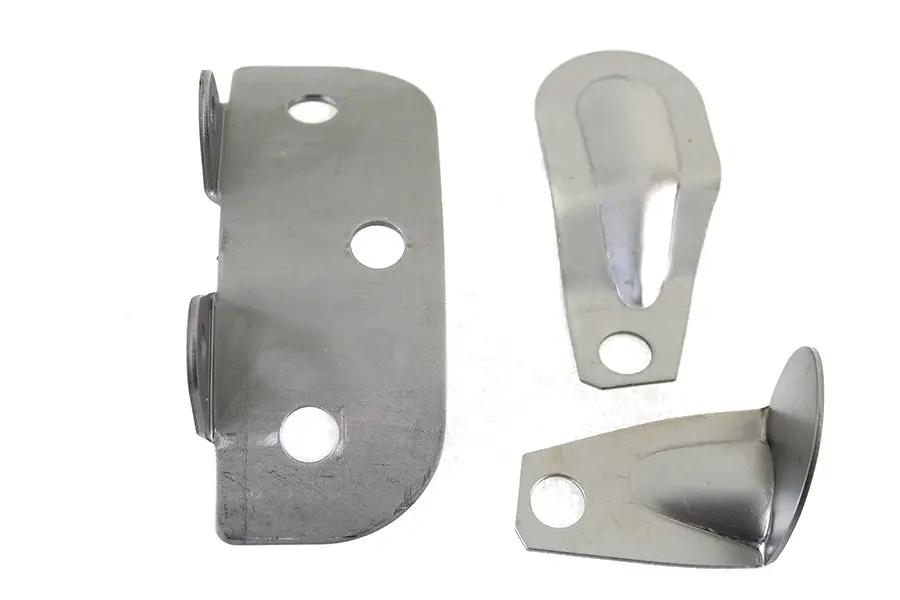 V-Twin Raw Steel Oil Tank Bracket Kit for Harley Davidson EL Models by V-Twin