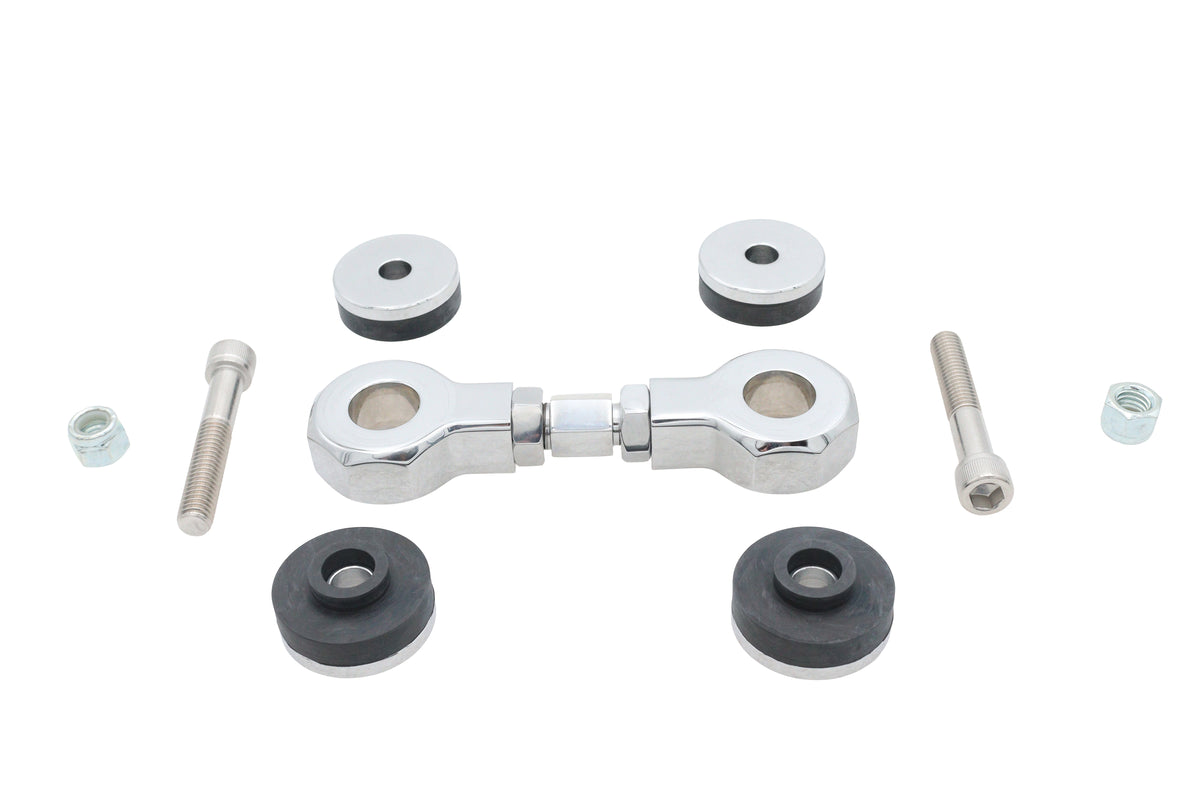 Wyatt Gatling Chrome Top Engine Mount Stabilizer Kit 056248 for Harley-Davidson FXD