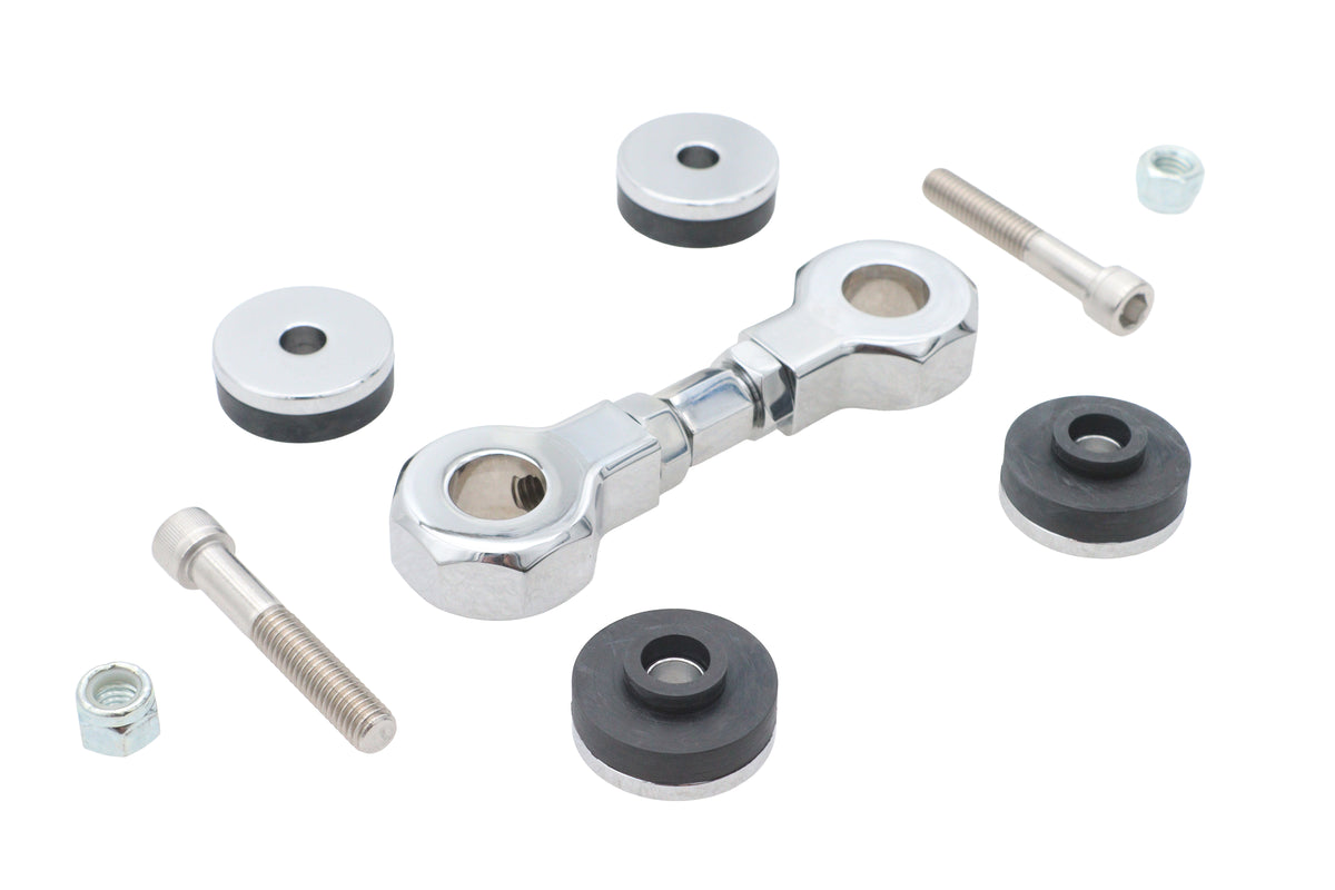 Wyatt Gatling Chrome Top Engine Mount Stabilizer Kit 056248 for Harley-Davidson FXD
