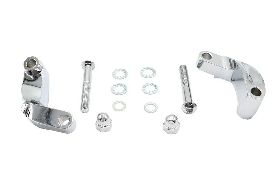 V-Twin Chrome Smooth Mirror Relocation Kit for Harley Davidson FXD (Part #77567) by V-Twin