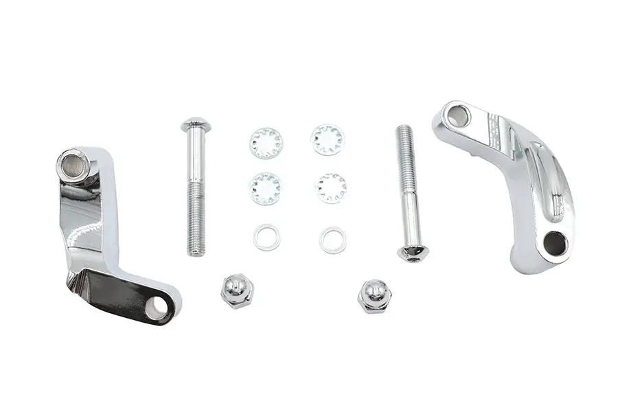V-Twin Chrome Smooth Mirror Relocation Kit for Harley Davidson FXD (Part #77567) by V-Twin