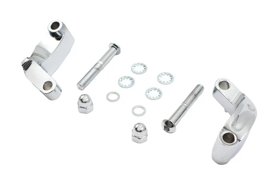 V-Twin Chrome Smooth Mirror Relocation Kit for Harley Davidson FXD (Part #77567) by V-Twin