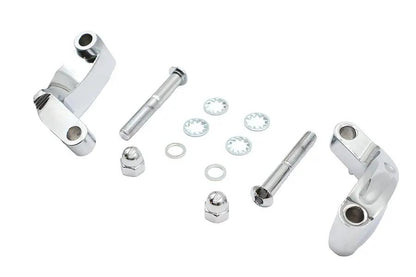 V-Twin Chrome Smooth Mirror Relocation Kit for Harley Davidson FXD (Part #77567) by V-Twin