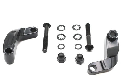 V-Twin Black Smooth Mirror Relocation Kit for Harley Davidson FXD (Part #77567B) by V-Twin