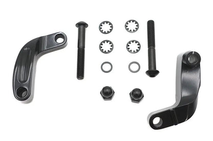 V-Twin Black Smooth Mirror Relocation Kit for Harley Davidson FXD (Part #77567B) by V-Twin