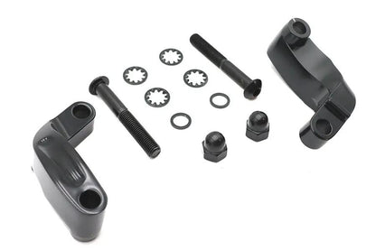 V-Twin Black Smooth Mirror Relocation Kit for Harley Davidson FXD (Part #77567B) by V-Twin
