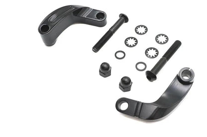 V-Twin Black Smooth Mirror Relocation Kit for Harley Davidson FXD (Part #77567B) by V-Twin