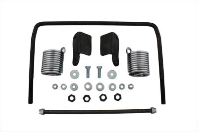 V-Twin Auxiliary Seat Spring Bracket Mount Kit with Chrome Springs, Part 31-0427