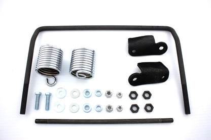 V-Twin Auxiliary Seat Spring Bracket Mount Kit with Chrome Springs, Part 31-0427