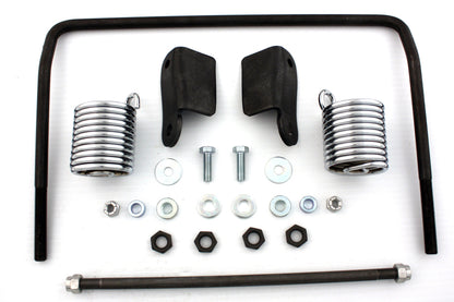 V-Twin Auxiliary Seat Spring Bracket Mount Kit with Chrome Springs, Part 31-0427