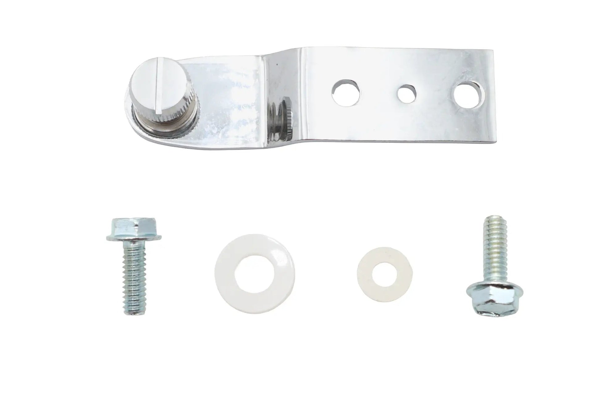 V-Twin Chrome Rear Seat Tab Assembly with 4-1/2 Inch Bracket Length by V-Twin