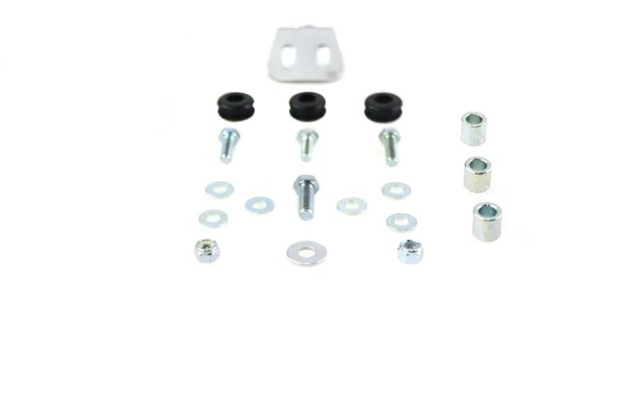 V-Twin Chrome Round Oil Tank Mount Kit for Harley Davidson FXST (2000-2009) by V-Twin