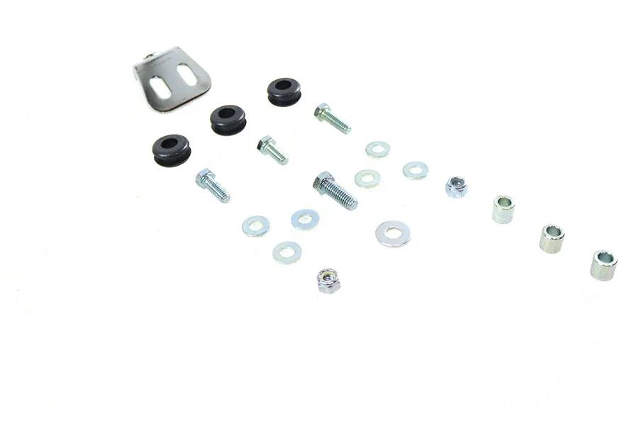 V-Twin Chrome Round Oil Tank Mount Kit for Harley Davidson FXST (2000-2009) by V-Twin