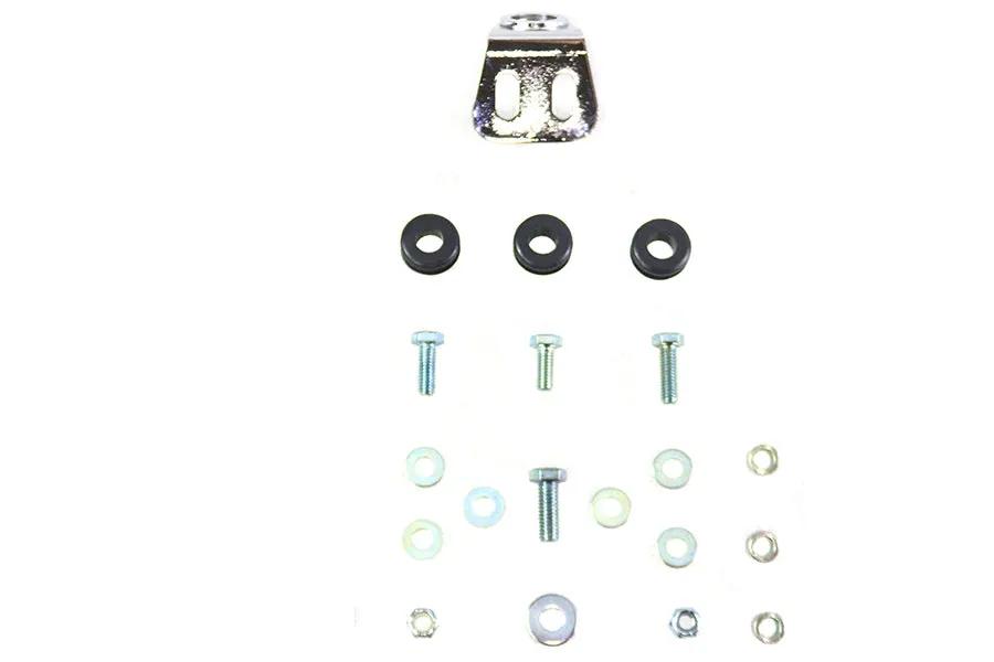 V-Twin Chrome Round Oil Tank Mount Kit for Harley Davidson FXST (2000-2009) by V-Twin
