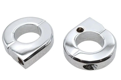 V-Twin Chrome Universal Mount Clamp Set 1 inch - Set of 2 by V-Twin