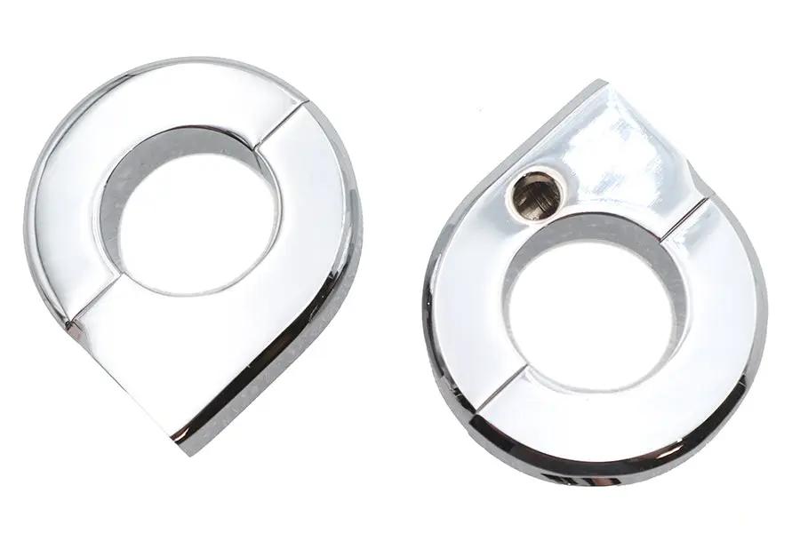V-Twin Chrome Universal Mount Clamp Set 1 inch - Set of 2 by V-Twin