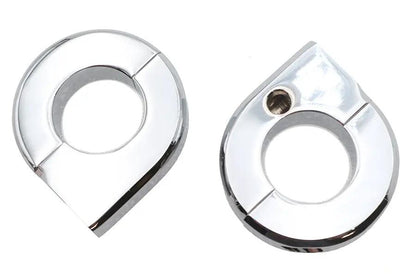 V-Twin Chrome Universal Mount Clamp Set 1 inch - Set of 2 by V-Twin