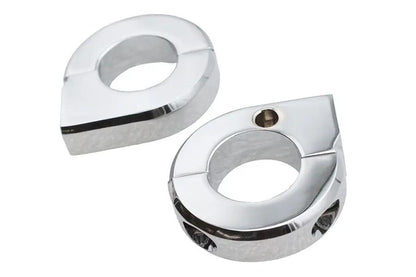 V-Twin Chrome Universal Mount Clamp Set 1 inch - Set of 2 by V-Twin