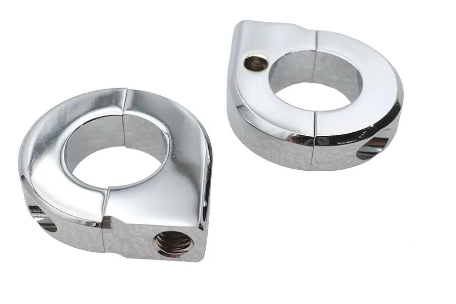 V-Twin Chrome Universal Mount Clamp Set 1 inch - Set of 2 by V-Twin