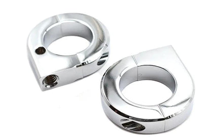 V-Twin Chrome 1-1/4 Inch Universal Mount Clamp Set with 5/16-18 UNC Threaded Holes by V-Twin