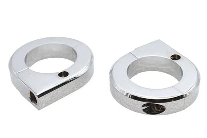 V-Twin Chrome Universal Mount Clamp Set 1-3/8 inch for Motorcycles by V-Twin