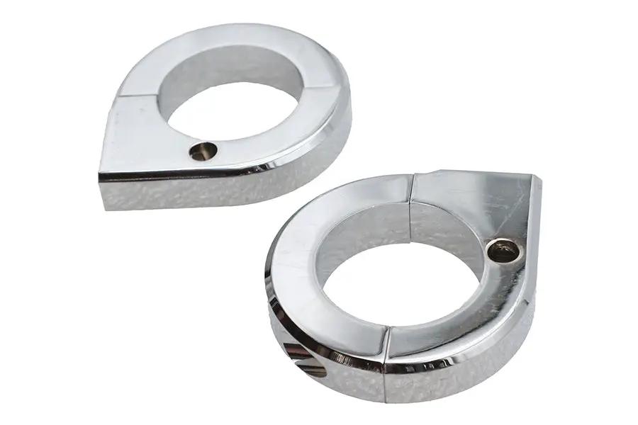 V-Twin Chrome Universal Mount Clamp Set 1-3/8 inch for Motorcycles by V-Twin