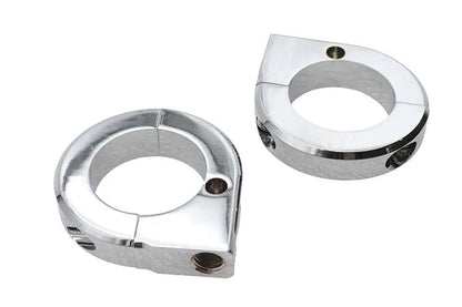 V-Twin Chrome Universal Mount Clamp Set 1-3/8 inch for Motorcycles by V-Twin