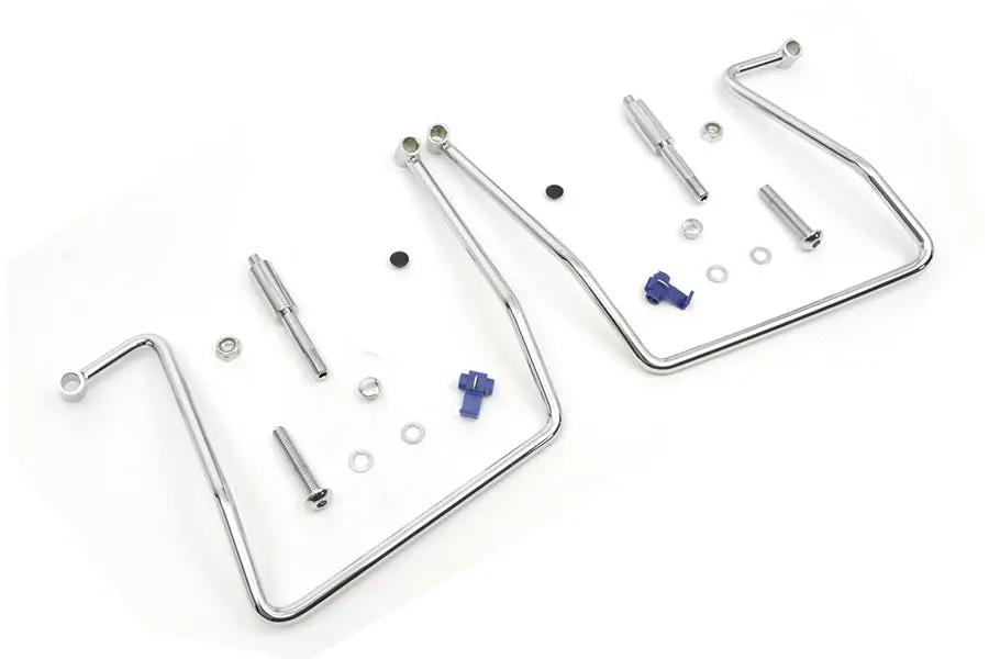 V-Twin Chrome Saddlebag Support Kit for Harley Davidson FXD (1991-2000) Part #77-0044CKNU by V-Twin