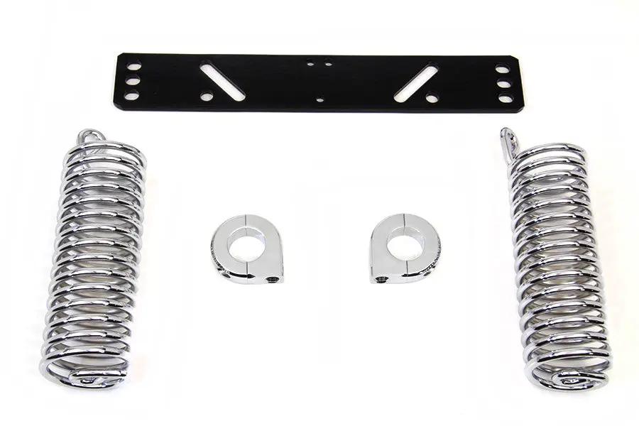 V-Twin 7 Inch Seat Spring Kit for Harley Davidson FL (1941-1950) with Clamp Set and Shoulder Studs by V-Twin