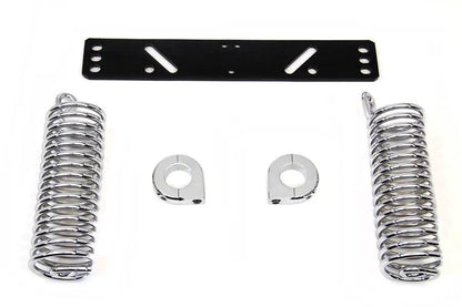V-Twin 7 Inch Seat Spring Kit for Harley Davidson FL (1941-1950) with Clamp Set and Shoulder Studs by V-Twin