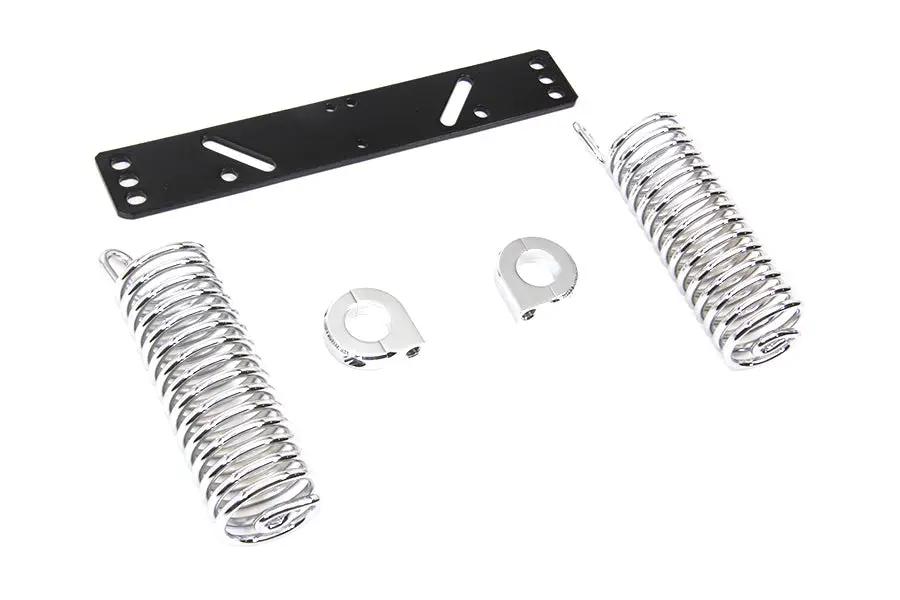 V-Twin 7 Inch Seat Spring Kit for Harley Davidson FL (1941-1950) with Clamp Set and Shoulder Studs by V-Twin