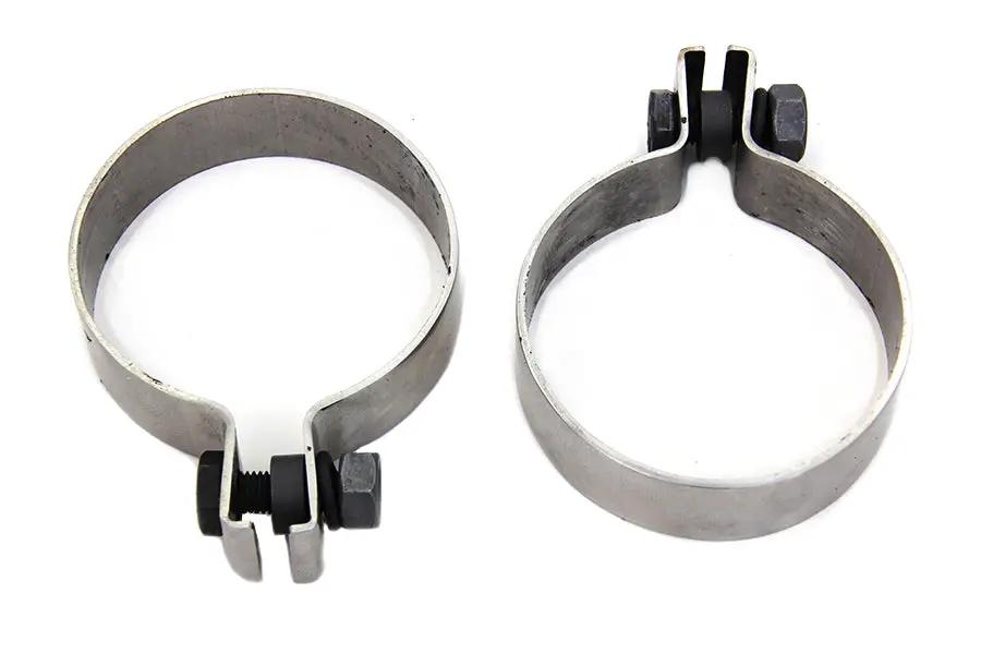 V-Twin Panhead Header Clamp Set for Harley Davidson FL and EL 1948-1952 by V-Twin