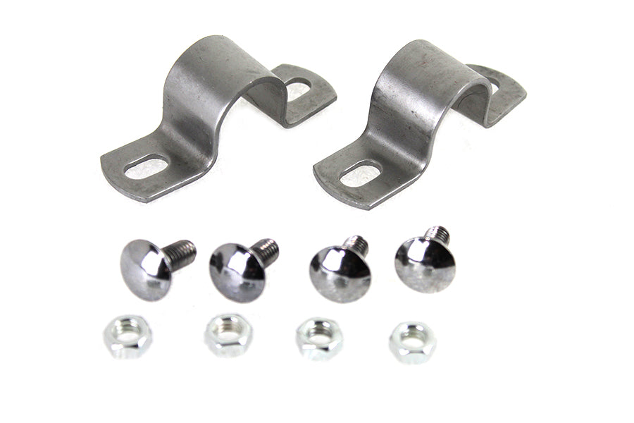 V-Twin 31-0910 Rear Fender Mount U-Clamps Raw for Harley-Davidson