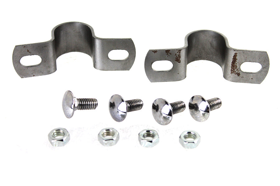 V-Twin 31-0910 Rear Fender Mount U-Clamps Raw for Harley-Davidson
