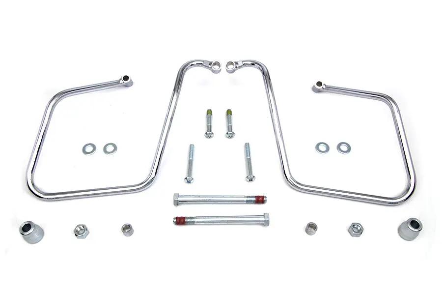 V-Twin Chrome Saddlebag Support Set for Harley Davidson FXD Models by V-Twin