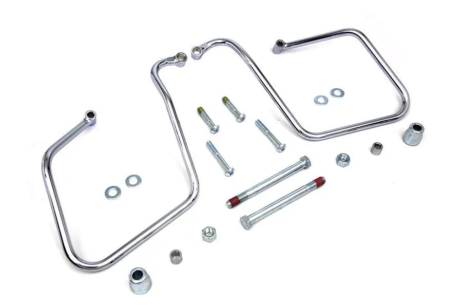 V-Twin Chrome Saddlebag Support Set for Harley Davidson FXD Models by V-Twin