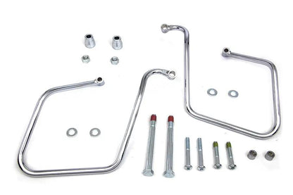 V-Twin Chrome Saddlebag Support Set for Harley Davidson FXD Models by V-Twin