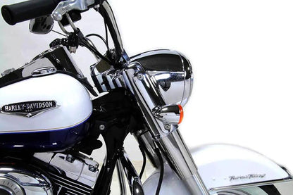 V-Twin Chrome Turn Signal Bracket Set for Harley Davidson FLHR (1997-2006) by V-Twin
