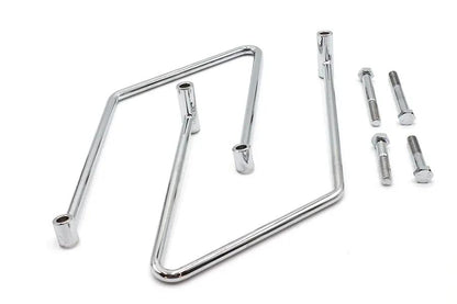 V-Twin Chrome Saddlebag Support Kit for Harley Davidson FLST Models – Part #302258 by V-Twin